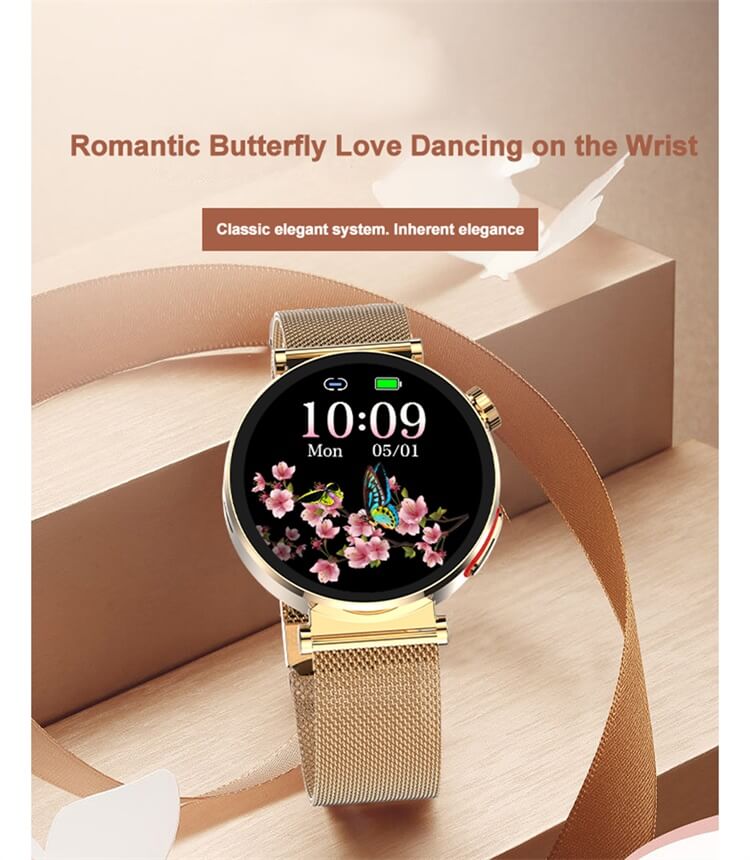 ET490 Smartwatch Γυναικείο ρολόι υγείας Ακριβής παρακολούθηση ΗΚΓ Σχεδιασμός στρογγυλής εμφάνισης-Shenzhen Shengye Technology Co.,Ltd