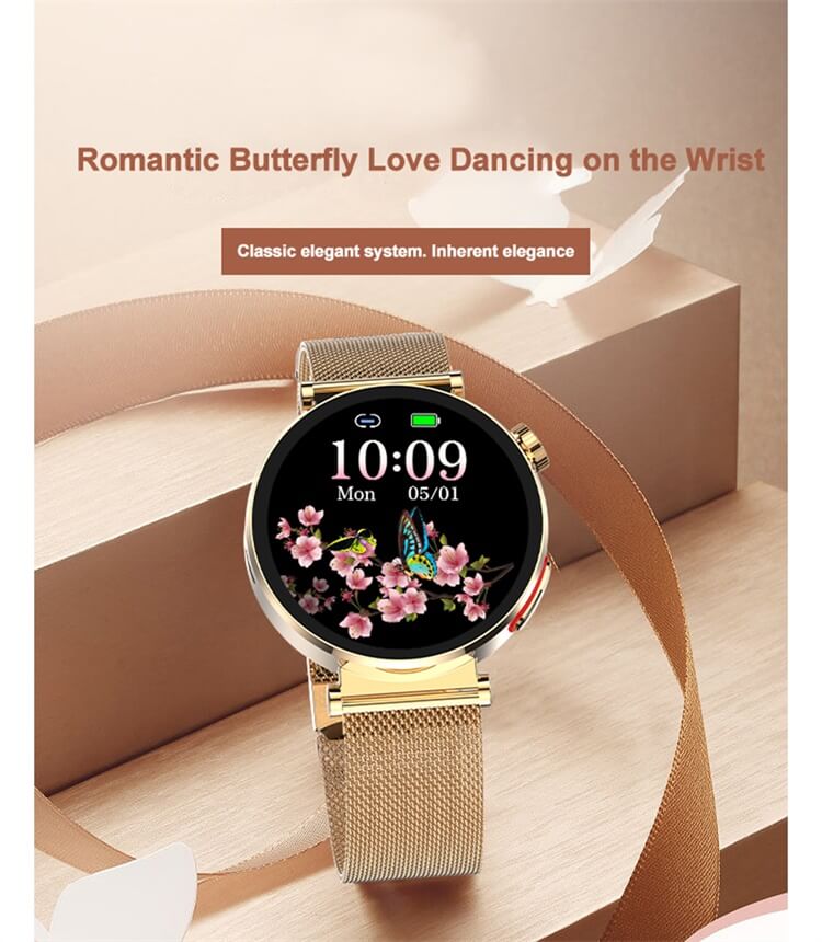 ET490 Smartwatch Montre de santé pour femmes Surveillance ECG précise Conception d'apparence ronde-Shenzhen Shengye Technology Co., Ltd