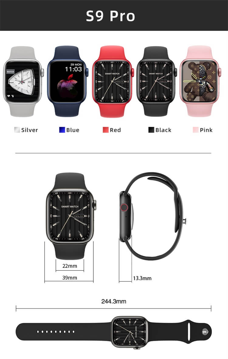 Reloj inteligente V11 Pantalla grande de 2,19 pulgadas Selección de colores múltiples Batería de larga duración-Shenzhen Shengye Technology Co., Ltd