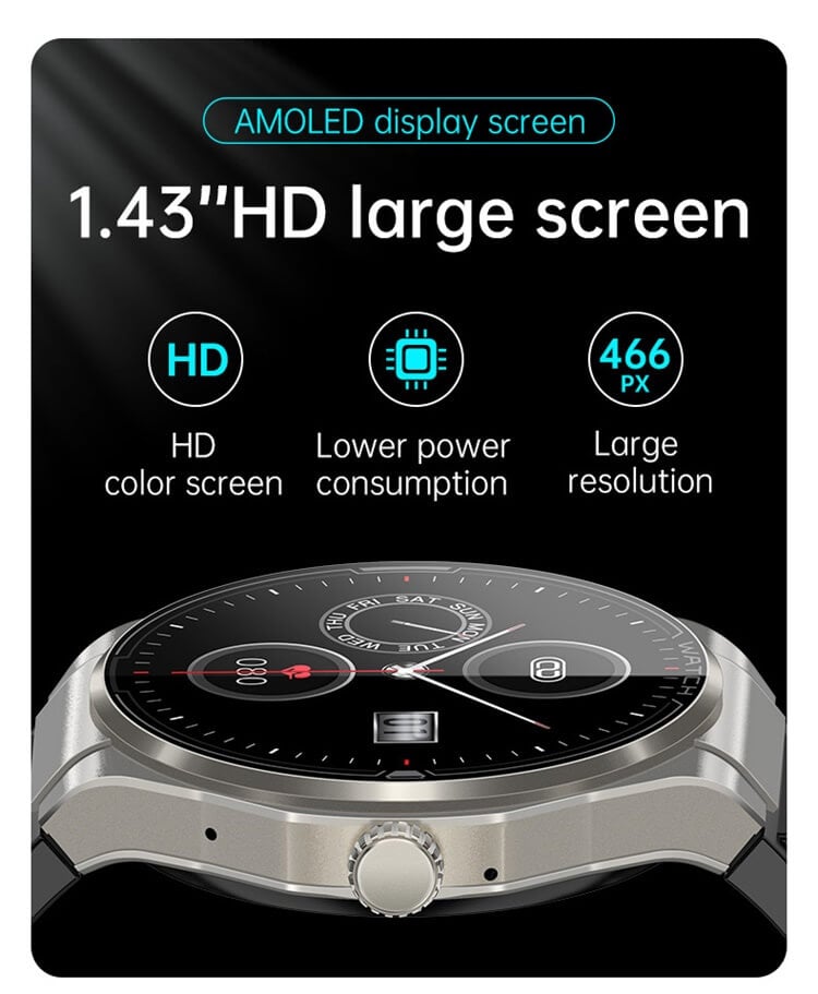 VE35 PRO Smartwatch 1.43 HD pulgadas Pantalla grande Marcación Bluetooth Monitoreo saludable-Shenzhen Shengye Technology Co., Ltd