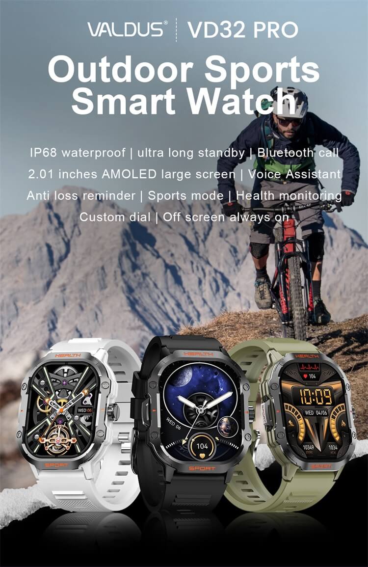 VD32 PRO Smartwatch Outdoor-Sportuhr Lange Akkulaufzeit Leichtes Tragen-Shenzhen Shengye Technology Co.,Ltd