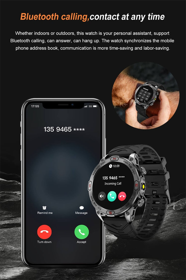 VD36 PRO Jam Tangan Pintar 1.43 Inci HD Layar AMOLED Panduan Pemosisian Kompas Jam Tangan Olahraga Luar Ruangan-Shenzhen Shengye Technology Co.,Ltd