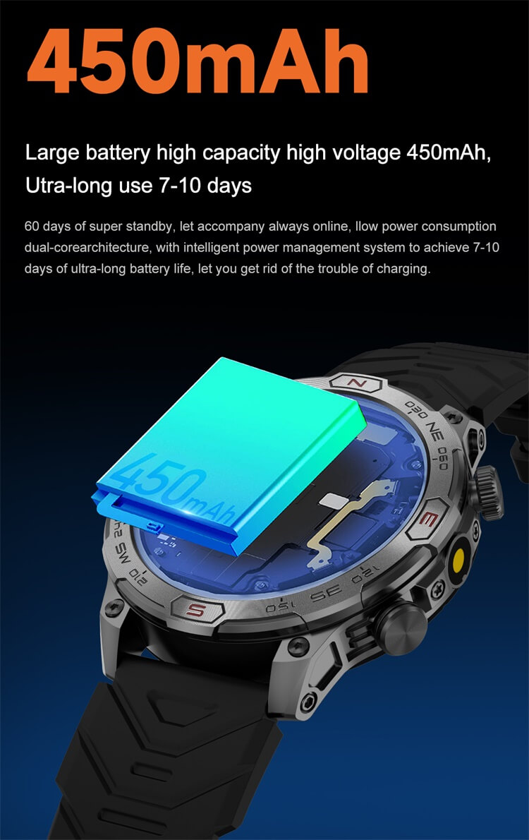 VD36 PRO Smartwatch 1.43 İnç HD AMOLED Ekran Pusula Konumlandırma Rehberliği Açık Hava Spor Saati-Shenzhen Shengye Technology Co.,Ltd