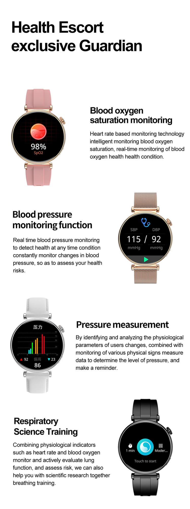 VL41 PRO Smartwatch تصميم خفيف الوزن وشاشة ملونة عالية الوضوح IP68 مقاومة للماء - Shenzhen Shengye Technology Co.,Ltd