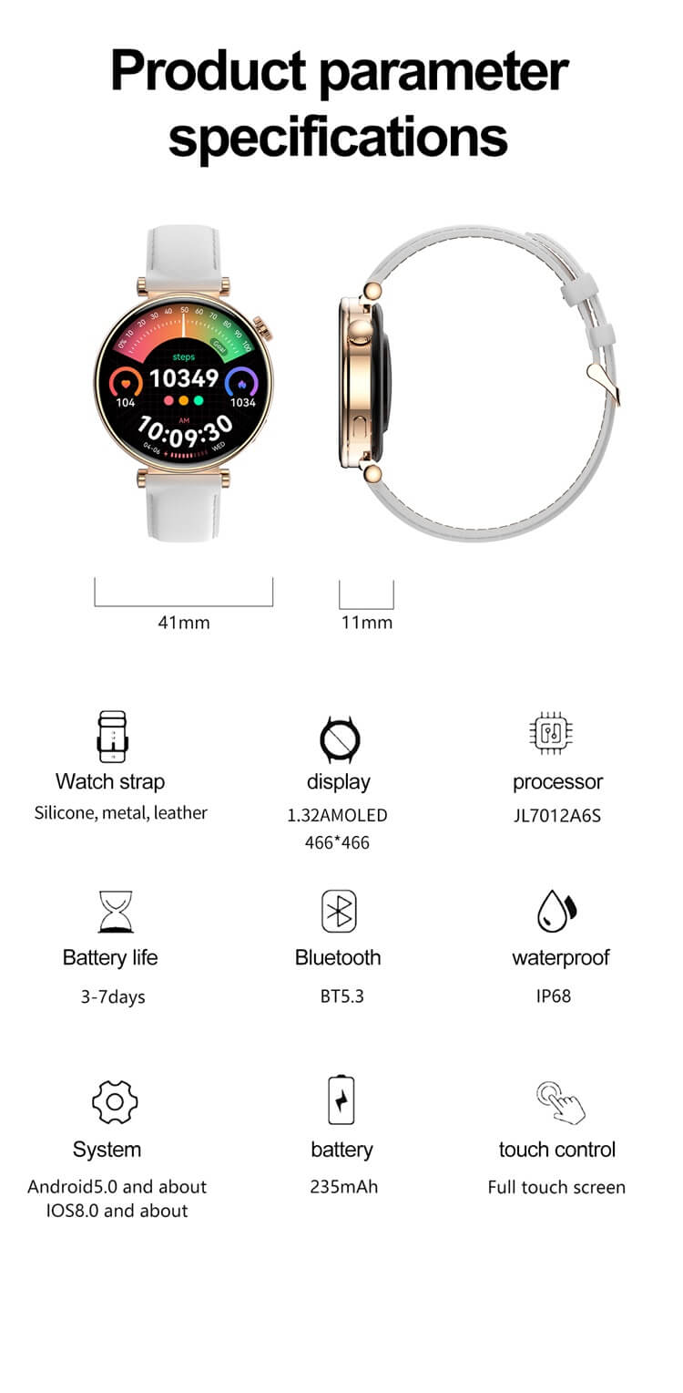 VL41 PRO Smartwatch, modisches, leichtes Design, hochauflösender Farbbildschirm, IP68 wasserdicht – Shenzhen Shengye Technology Co., Ltd