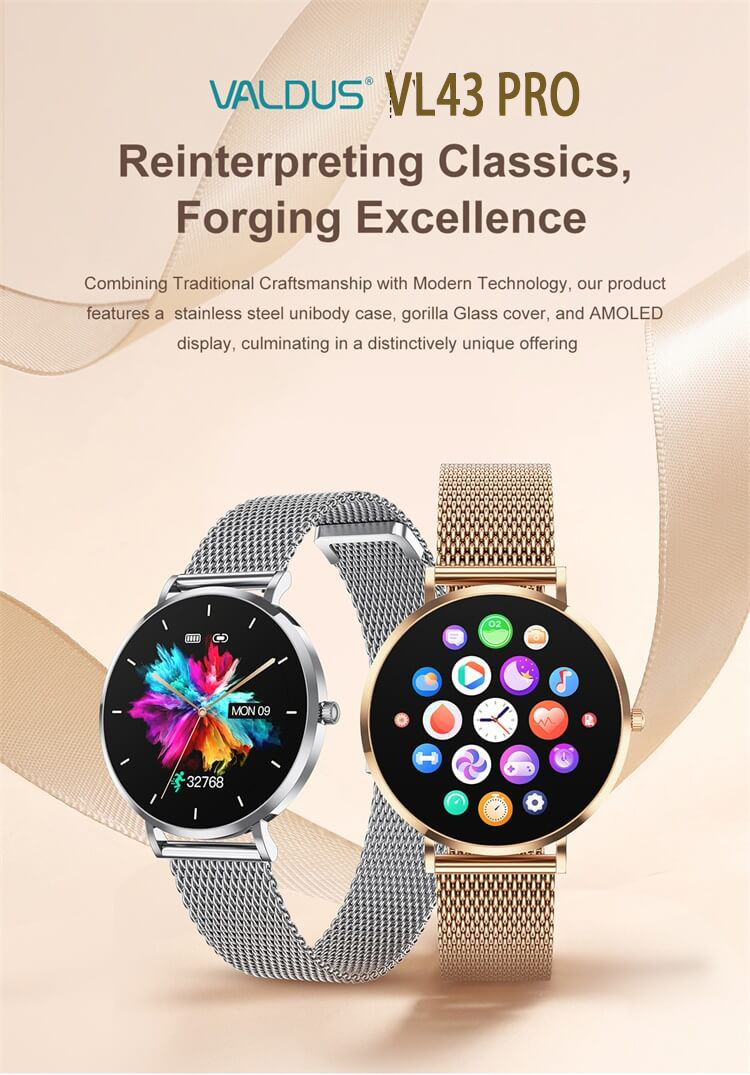 VL43 PRO Smartwatch Tela HD de 1,19 polegadas Ultrafino e leve Design de corpo com múltiplas alças de cores Seleção-Shenzhen Shengye Technology Co., Ltd