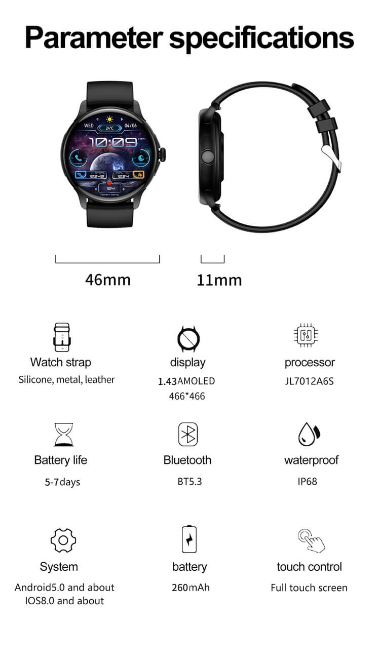 VS15 PRO Smartwatch Pantalla de alta definición Fuerte capacidad de batería Múltiples modos deportivos-Shenzhen Shengye Technology Co., Ltd