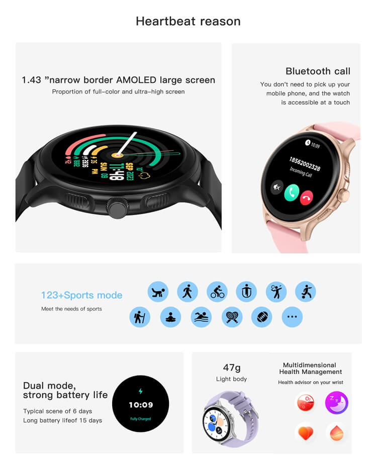 VS35 PRO Smartwatch 1,43 pouces grand écran mode apparence à la mode conception légère à porter-Shenzhen Shengye Technology Co., Ltd