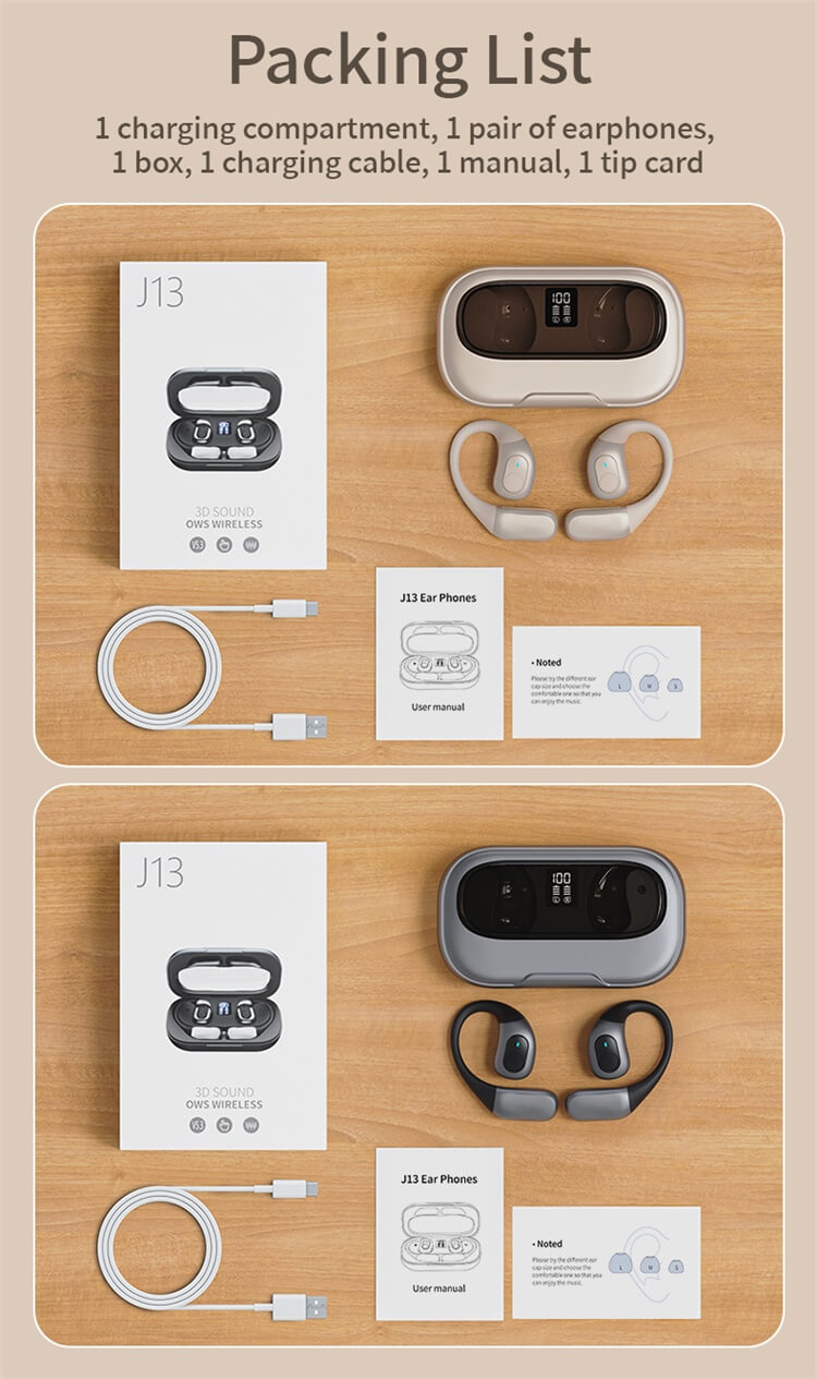 J13 Earbuds ENC Noise Reduction For HD Call Experience Long Lasting Battery Life Ear-hook Design-Shenzhen Shengye Technology Co. Ltd