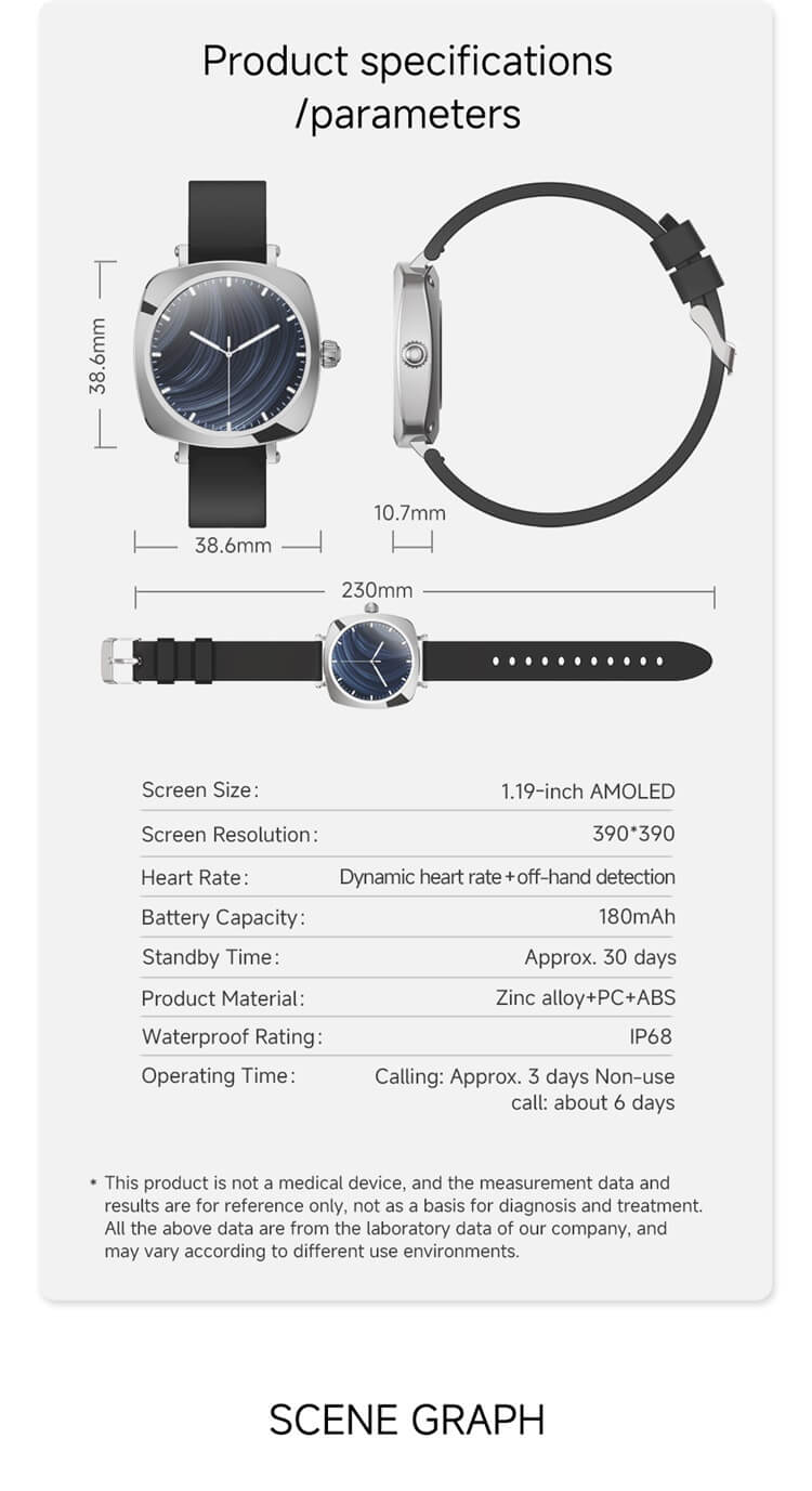 VL40 PRO Smartwatch, modische Damenuhr, 1,19 Zoll AMOLED-Bildschirm, dünn, leicht, tragbar – Shenzhen Shengye Technology Co., Ltd