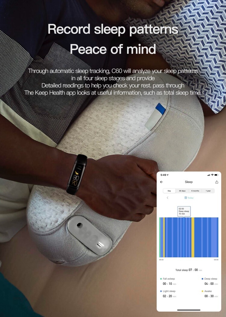 C60 Smartwatch Fitness-Armband Mehrere stilvolle Schnittstellen 24-Stunden-Automatische Gesundheitsüberwachung-Shenzhen Shengye Technology Co.,Ltd