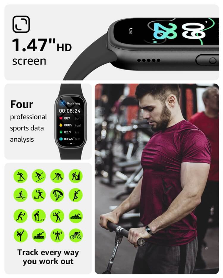 B7 Smartwatch 1.43 Inch Screen Strong Waterproof Power Lightweight Comfortable Fashion Bracelet-Shenzhen Shengye Technology Co.,Ltd