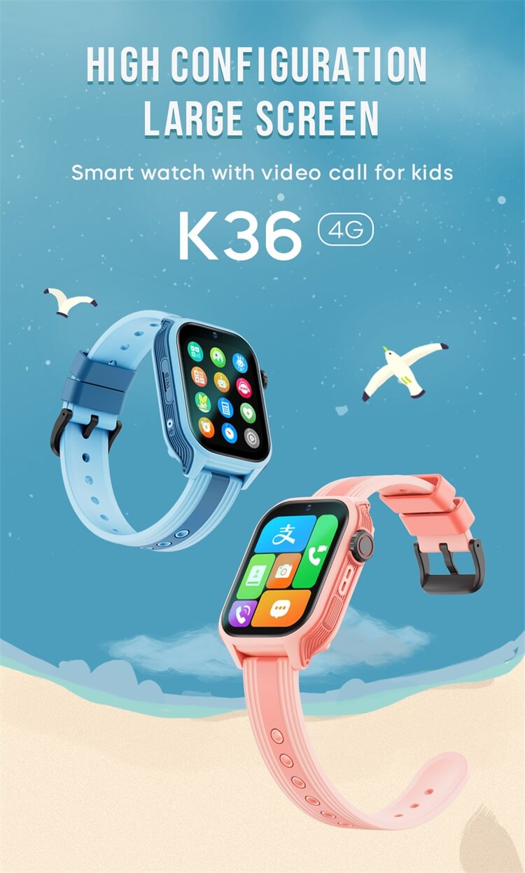 Reloj inteligente K36 para niños Pantalla IPS de 1,83 pulgadas Tarjeta Sim 4G Posicionamiento seguro GPS-Shenzhen Shengye Technology Co.,Ltd