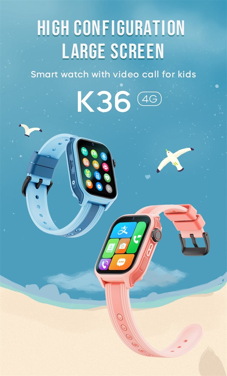 K36 Smartwatch pour enfants écran IPS 1,83 pouces carte Sim 4G positionnement GPS en toute sécurité-Shenzhen Shengye Technology Co., Ltd