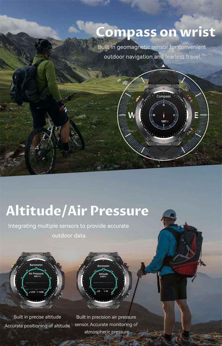 KC82 Smartwatch GPS positionnement Direction montre de sport de plein air forte capacité de batterie-Shenzhen Shengye Technology Co., Ltd