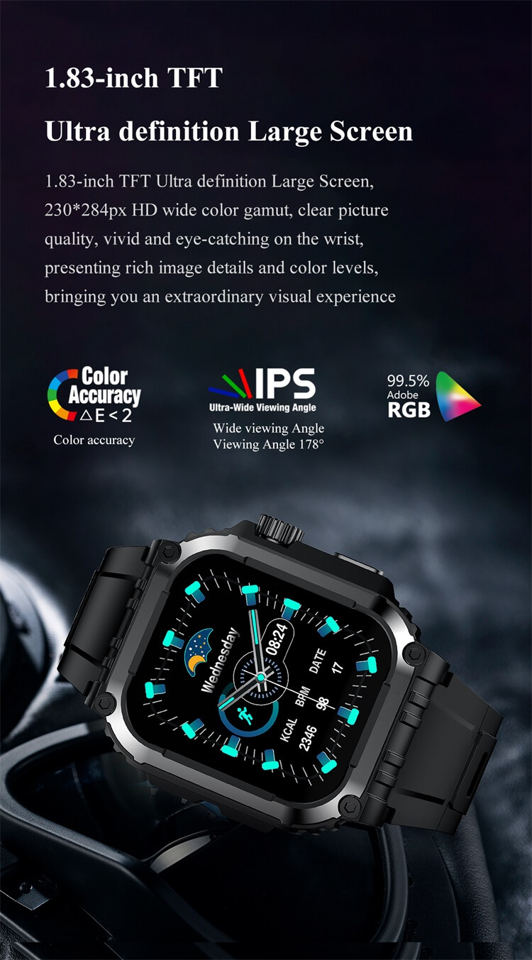 Reloj inteligente LG101 Pantalla grande de 1,83 pulgadas Posicionamiento preciso Batería potente Duración-Shenzhen Shengye Technology Co.,Ltd