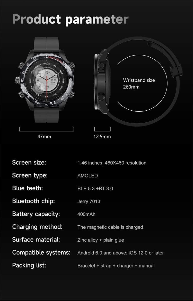 CT11 Smartwatch 400mAh grande capacité de batterie écran haute définition surveillance saine-Shenzhen Shengye Technology Co., Ltd