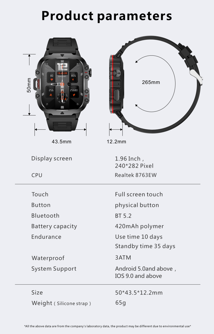 Умные часы QX11 с большим цветным экраном 1,96 дюйма, профессиональный спортивный менеджмент, универсальный циферблат-Shenzhen Shengye Technology Co.,Ltd