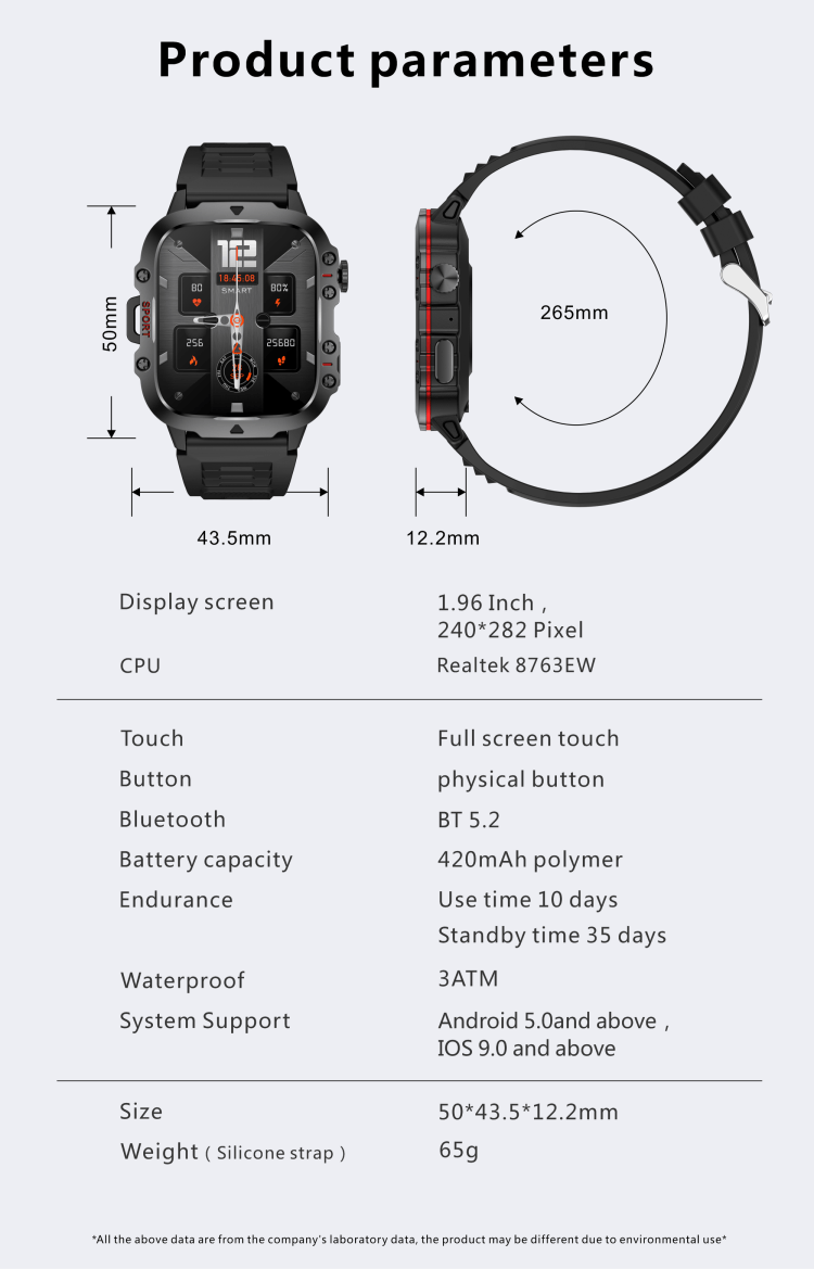 QX11 Smartwatch 1,96 inch groot kleurrijk scherm Professioneel sportmanagement Veelzijdige wijzerplaat-Shenzhen Shengye Technology Co.,Ltd