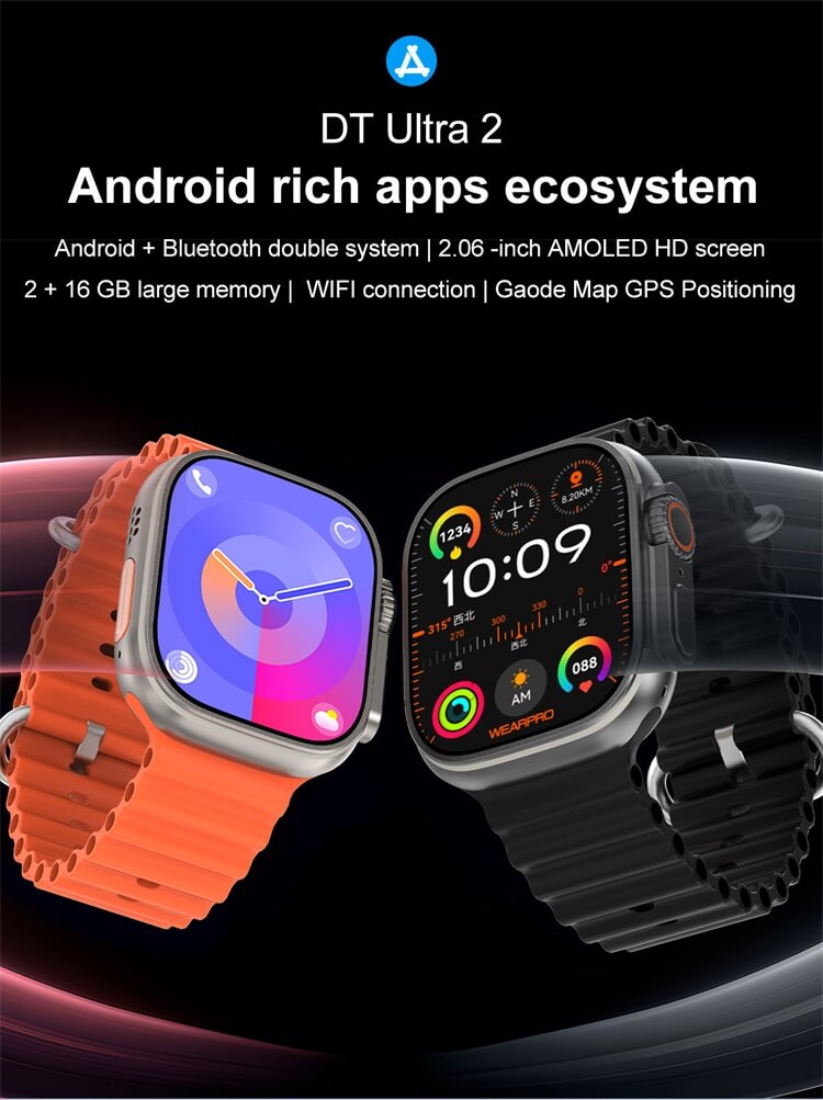 DT ULTRA2 Smartwatch Android Plus Bluetooth Sistema Duplo 4G Rede Completa de Navegação GPS-Shenzhen Shengye Technology Co., Ltd