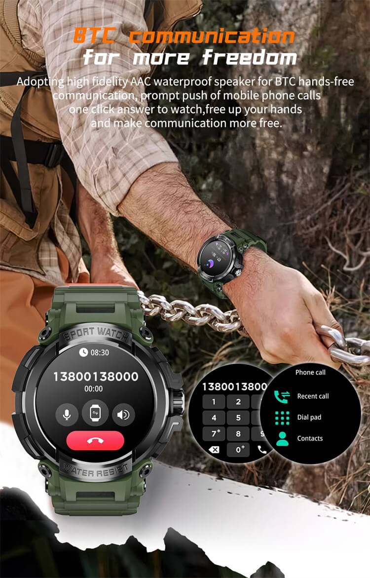 T90 Runde Smartwatch 1,5 Zoll High-Definition-Großbildschirm 600 mAh Akkukapazität Wasserdichter Effekt-Shenzhen Shengye Technology Co.,Ltd