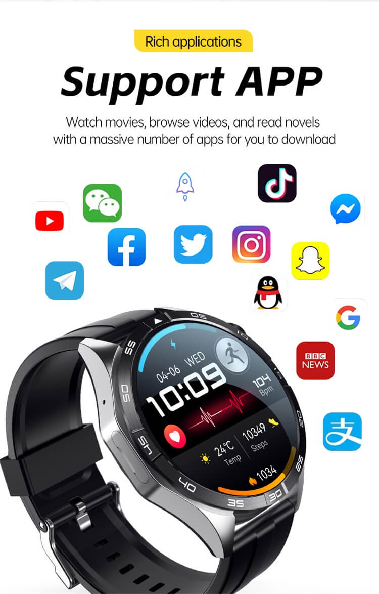 VG52 PRO Smartwatch 4G/5G Sim Card High Definition Remote Photography Long Endurance Time-Shenzhen Shengye Technology Co. Ltd