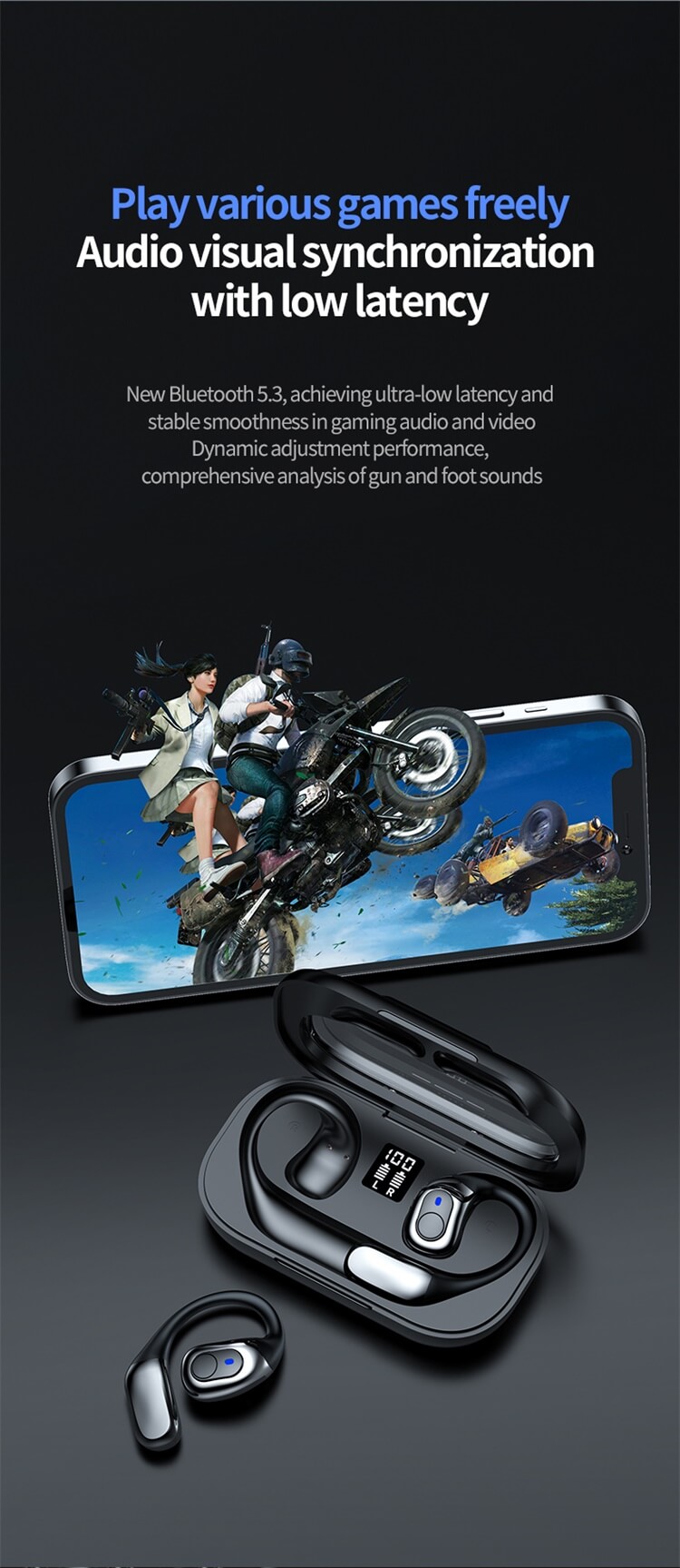 YW01 Earbuds 360° Panoramic Open Design Good Quality Sound Strudy Ear Hanging Appearance-Shenzhen Shengye Technology Co. Ltd