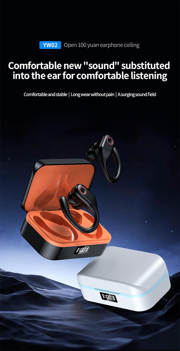 YW02 Earbuds Comfortable New Sound Bluetooth Earphones Stable Flash Connection Dual Color Options-Shenzhen Shengye Technology Co. Ltd