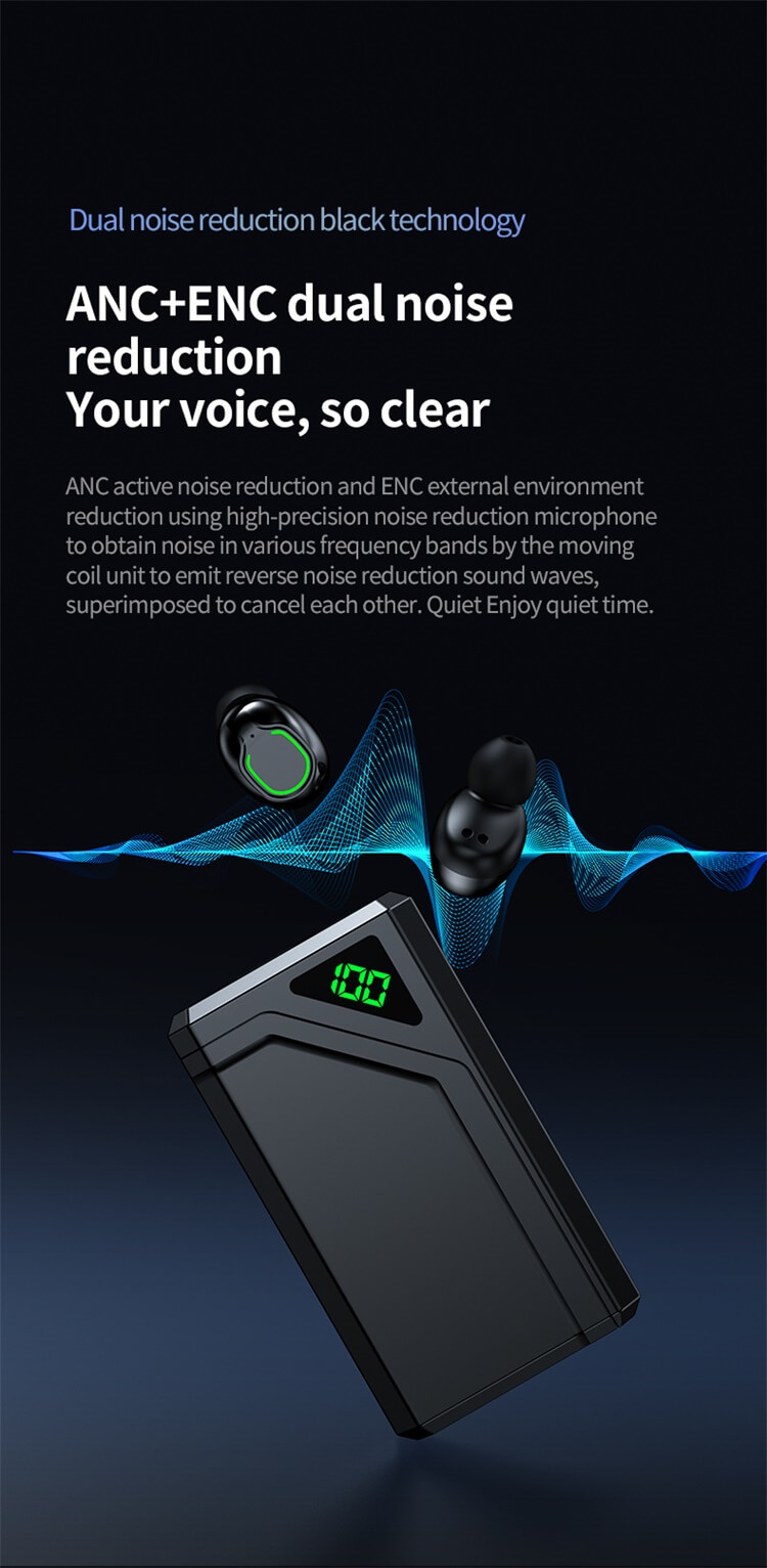 BQ70 Earbuds Fashion Starshine Black Dual Noise Reduction Emergency Mobile Power Supply-Shenzhen Shengye Technology Co. Ltd