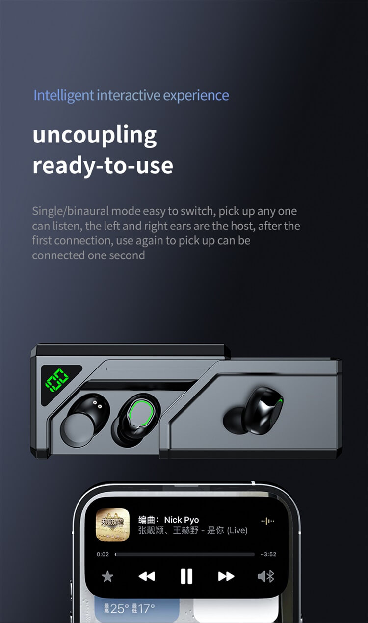 BQ70 Earbuds Fashion Starshine Black Dual Noise Reduction Emergency Mobile Power Supply-Shenzhen Shengye Technology Co. Ltd