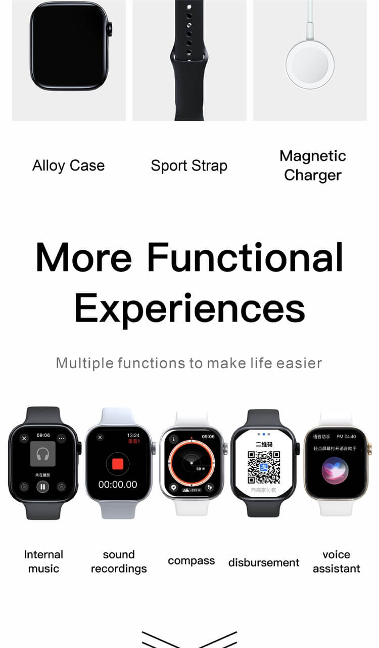 Hello Plum Smartwatch 2.04 Inches Large Screen Multiple Sports Modes Colorful Strap Selection-Shenzhen Shengye Technology Co.,Ltd