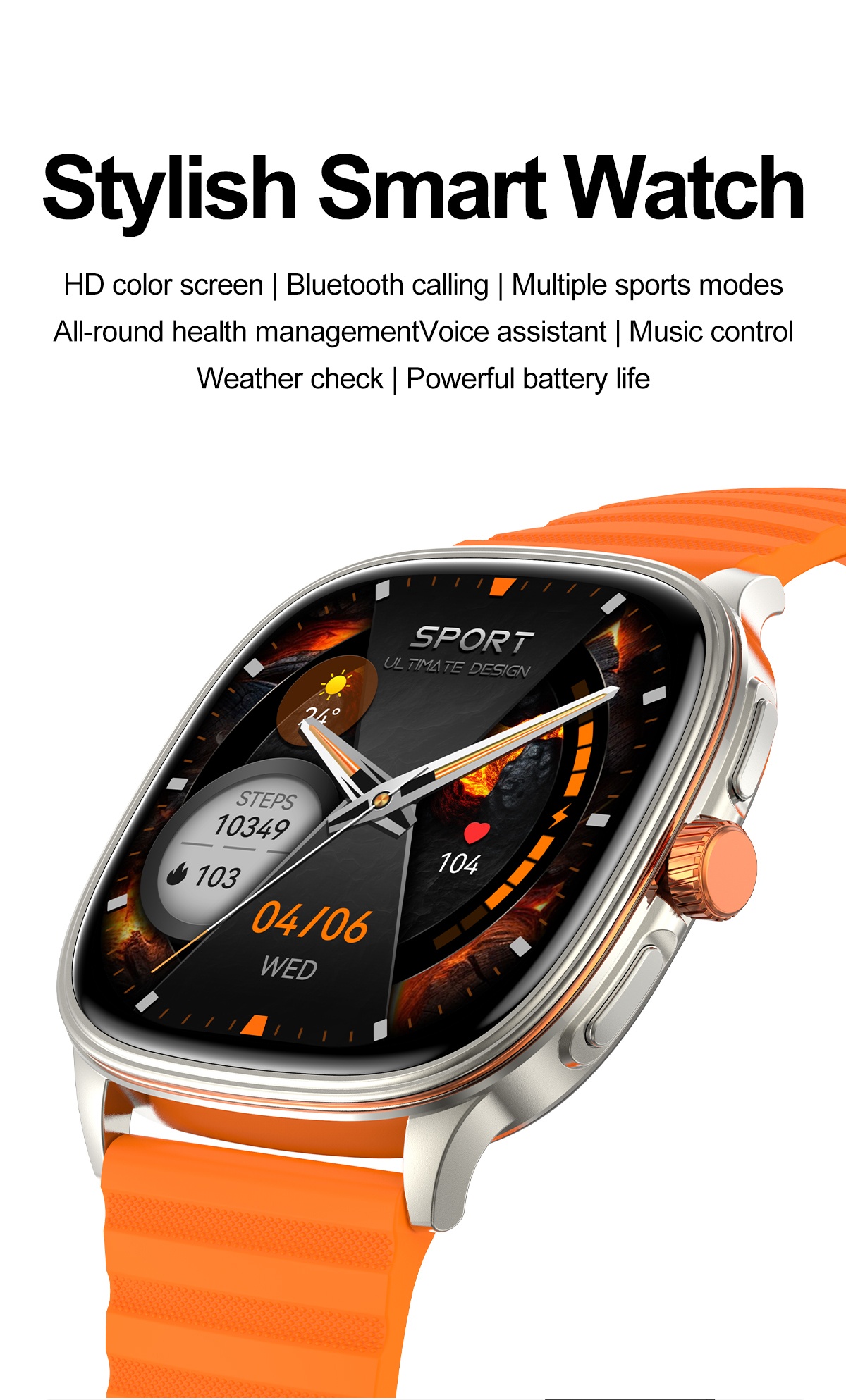 VALDUS VS21 PRO Health Monitoring Sports Smartwatch 1.73 Inch AMOLED Screen Supports Bluetooth Calls Activity Tracking Stylish Smart Watch-Shenzhen Shengye Technology Co.,Ltd