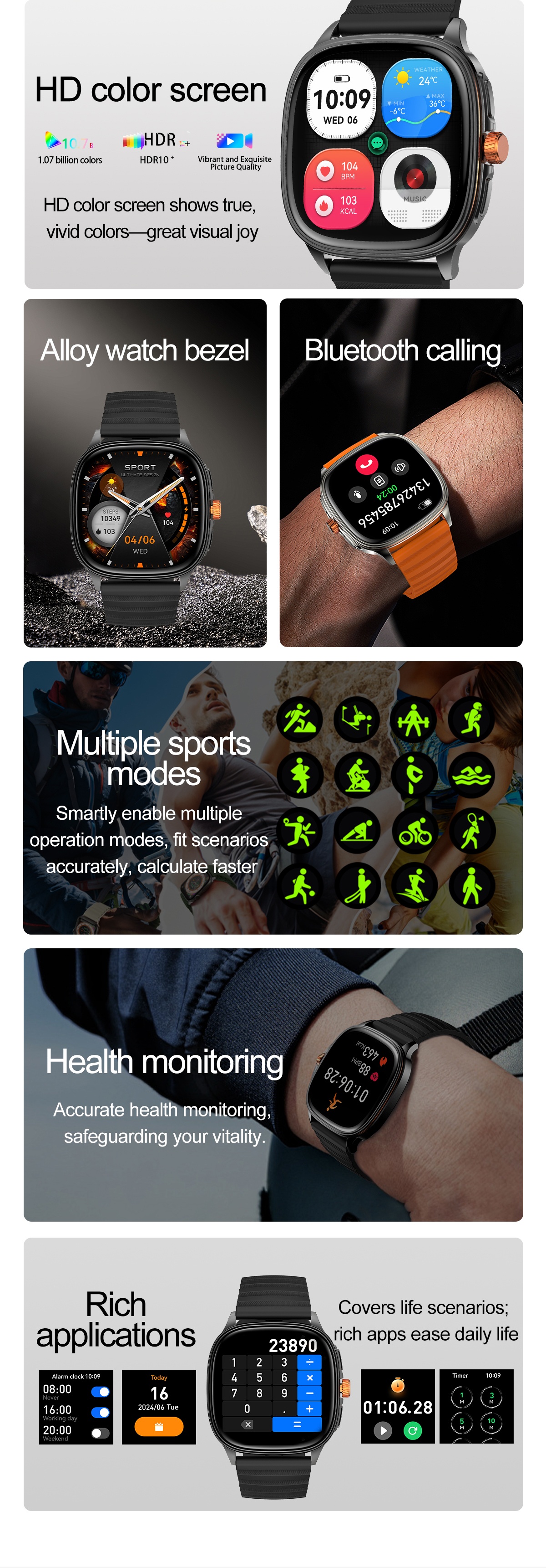 VALDUS VS21 PRO Health Monitoring Sports Smartwatch 1.73 Inch AMOLED Screen Supports Bluetooth Calls Activity Tracking Stylish Smart Watch-Shenzhen Shengye Technology Co.,Ltd