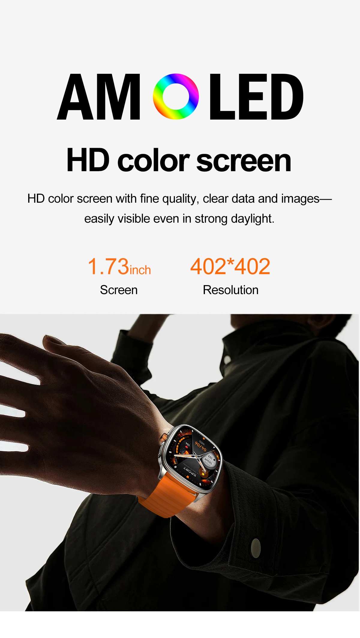 VALDUS VS21 PRO Health Monitoring Sports Smartwatch 1.73 Inch AMOLED Screen Supports Bluetooth Calls Activity Tracking Stylish Smart Watch-Shenzhen Shengye Technology Co.,Ltd