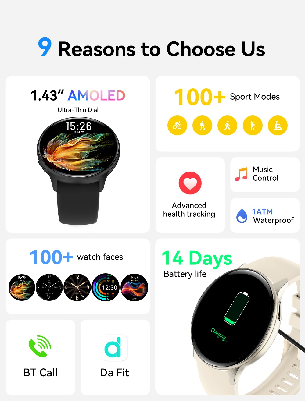 VALDUS VS41 PRO 1ATM Waterproof Smartwatch 1.43Inch AMOLED Large Screen 280mAh BT Call Sport Relojes Smart Watch-Shenzhen Shengye Technology Co.,Ltd