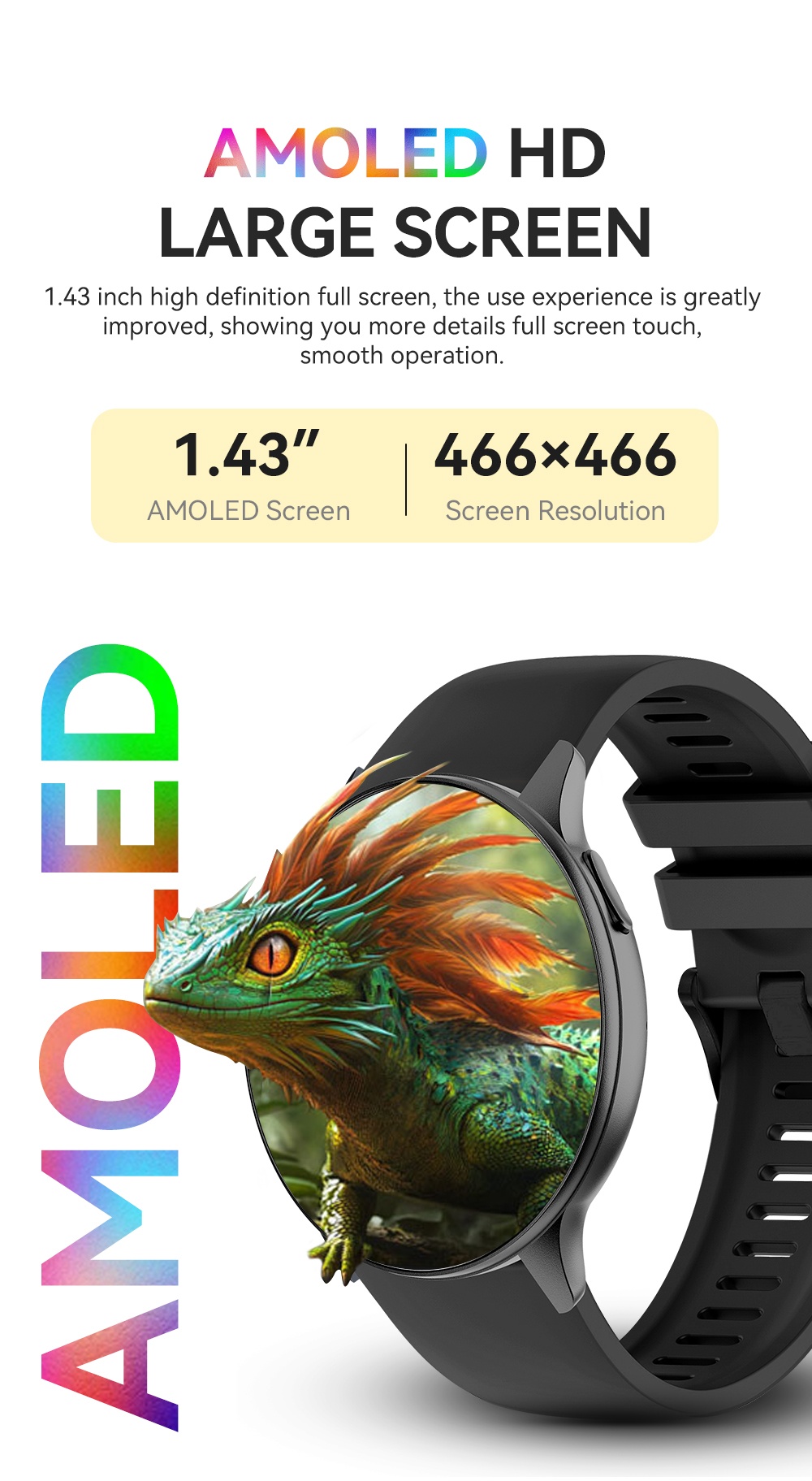 VALDUS VS41 PRO 1ATM Waterproof Smartwatch 1.43Inch AMOLED Large Screen 280mAh BT Call Sport Relojes Smart Watch-Shenzhen Shengye Technology Co.,Ltd