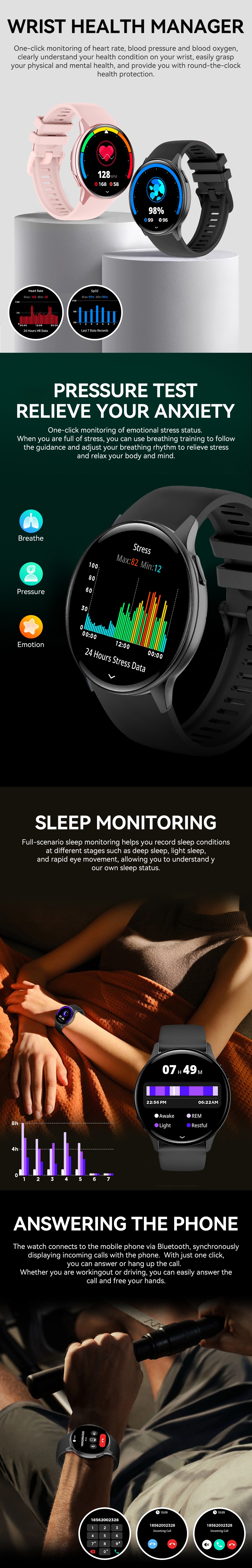 VALDUS VS41 PRO 1ATM Waterproof Smartwatch 1.43Inch AMOLED Large Screen 280mAh BT Call Sport Relojes Smart Watch-Shenzhen Shengye Technology Co.,Ltd