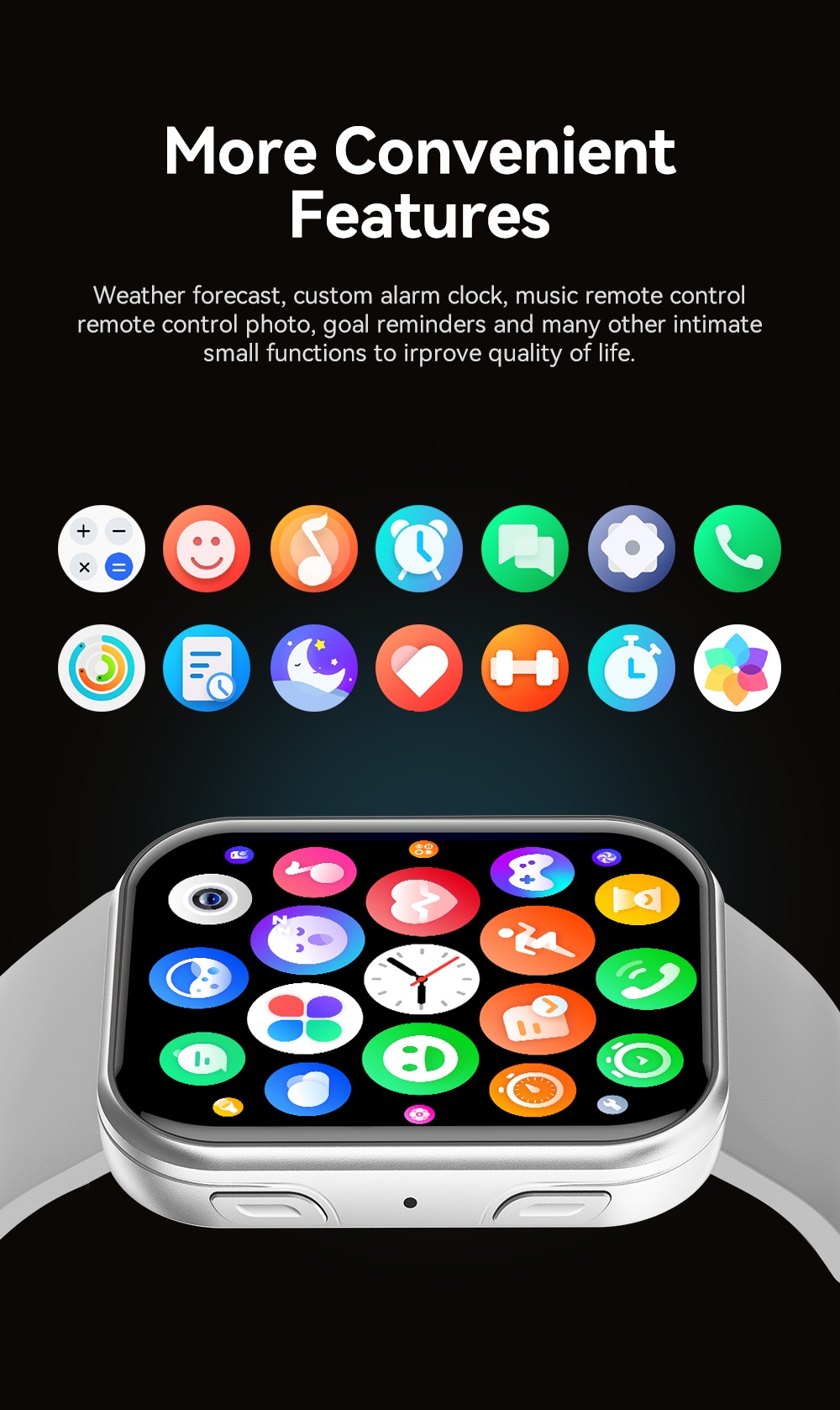 VALDUS New VS30 PRO Fitness Tracker Smartwatch Supports Bluetooth Calls Heart Rate Monitoring 1.93 Inch AMOLED Screen 1ATM Waterproof Unisex Smart Watch-Shenzhen Shengye Technology Co.,Ltd