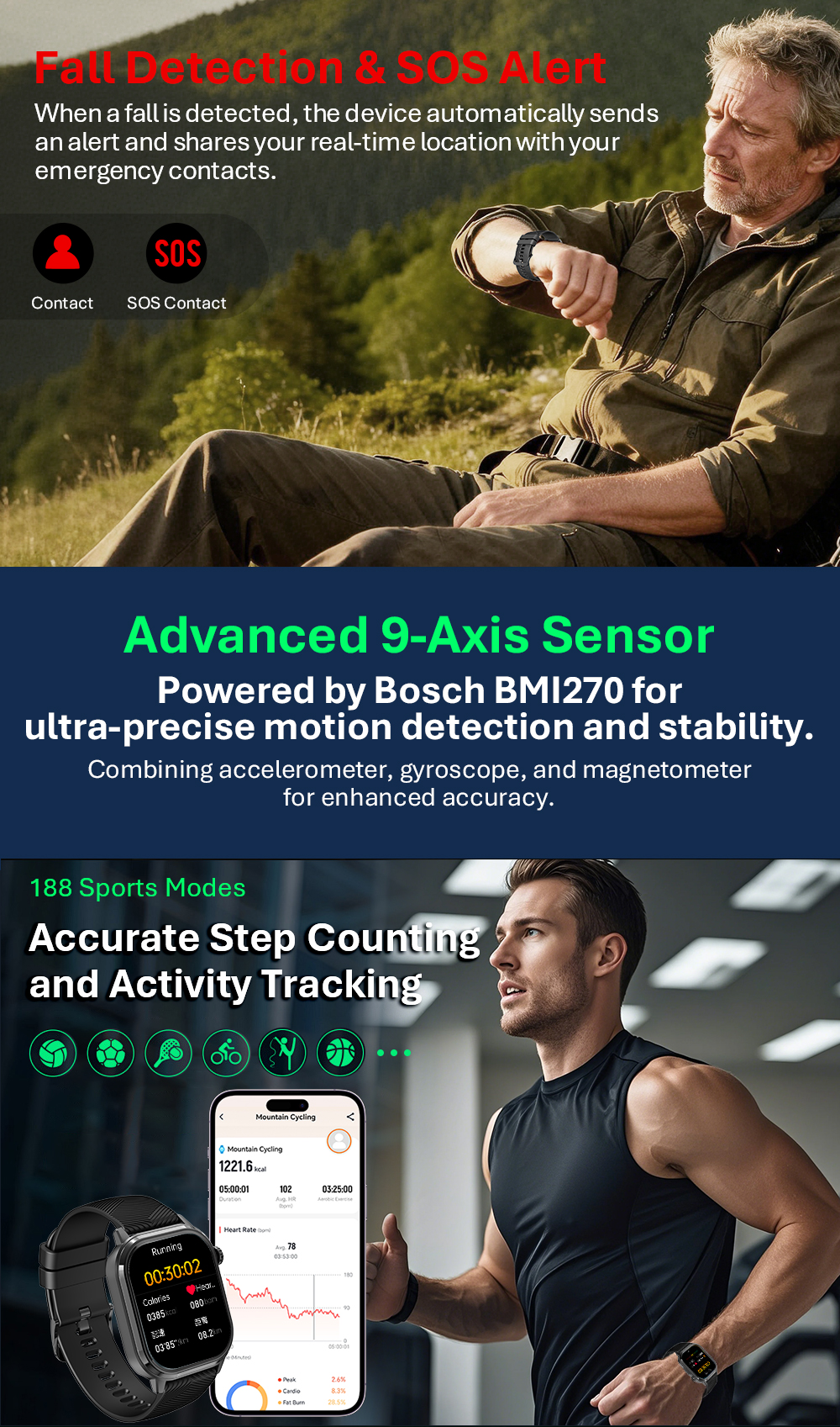 VALDUS 2026 New ECG+GPS Smart Watch Supports ECG Heart Rate Monitoring IP68 Waterproof Fitness Tracker CARDIGO Smartwatch-Shenzhen Shengye Technology Co.,Ltd