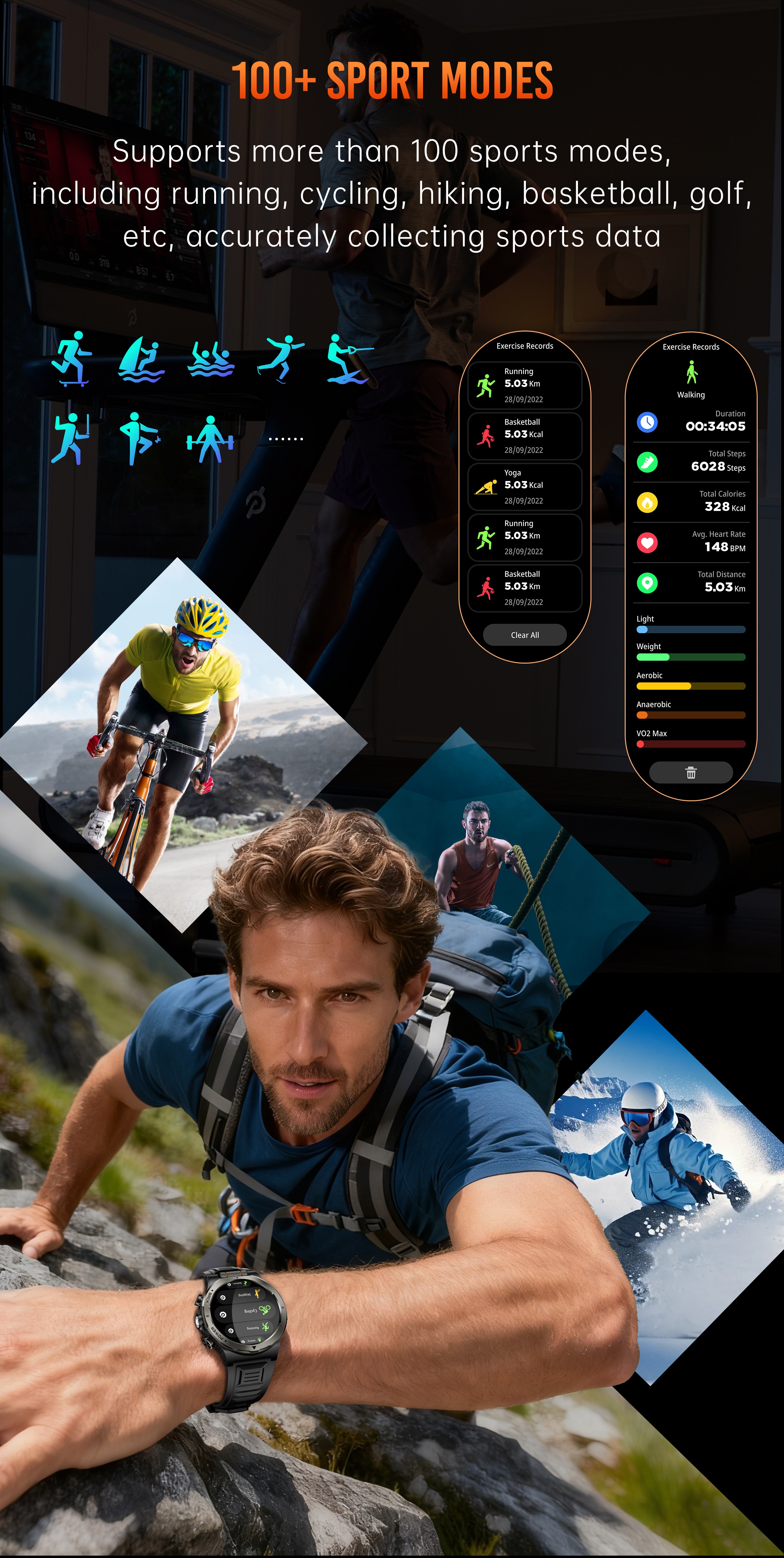 VALDUS New VD49 PRO Smart Watch Supports Health Monitoringmultiple Sports Modes Heart Rate Fitness Tracker Waterproof Smartwatch-Shenzhen Shengye Technology Co.,Ltd