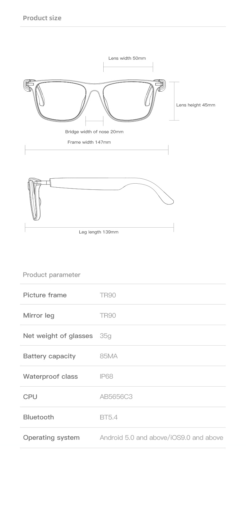 VALDUS V6 AI Smart Glasses 2026 New Model with Translation Function Sunglasses BT Calling Music Playback IP67 Waterproof Smart Glasses-Shenzhen Shengye Technology Co.,Ltd