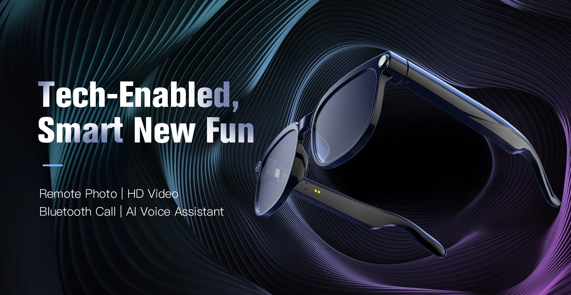 VALDUS 2026 VIS01 Waterproof Smart Glasses with Voice Bluetooth Calls, Recording AI Translation and Smart Photography Sunglasses-Shenzhen Shengye Technology Co.,Ltd