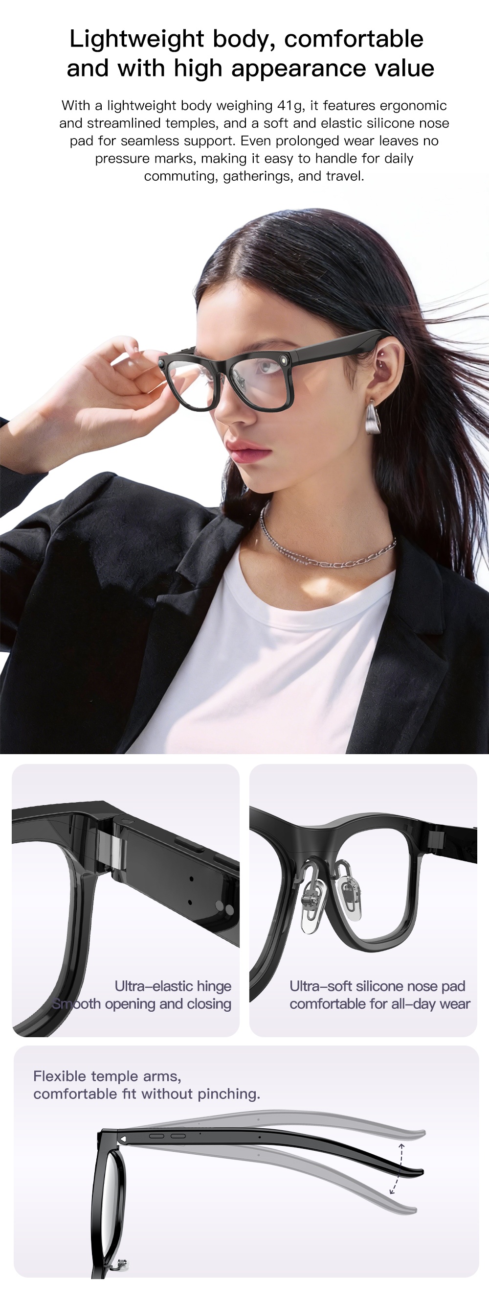 VALDUS 2026 New VIS02 Smart Glasses 800W HD Camera AI Translation Dual Microphone ENC Noise Reduction Smart Sunglasses-Shenzhen Shengye Technology Co.,Ltd