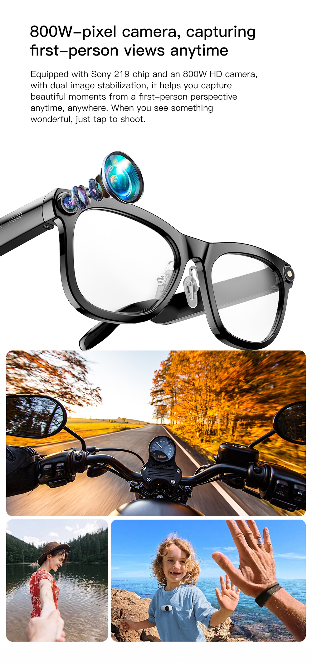 VALDUS 2026 New VIS02 Smart Glasses 800W HD Camera AI Translation Dual Microphone ENC Noise Reduction Smart Sunglasses-Shenzhen Shengye Technology Co.,Ltd