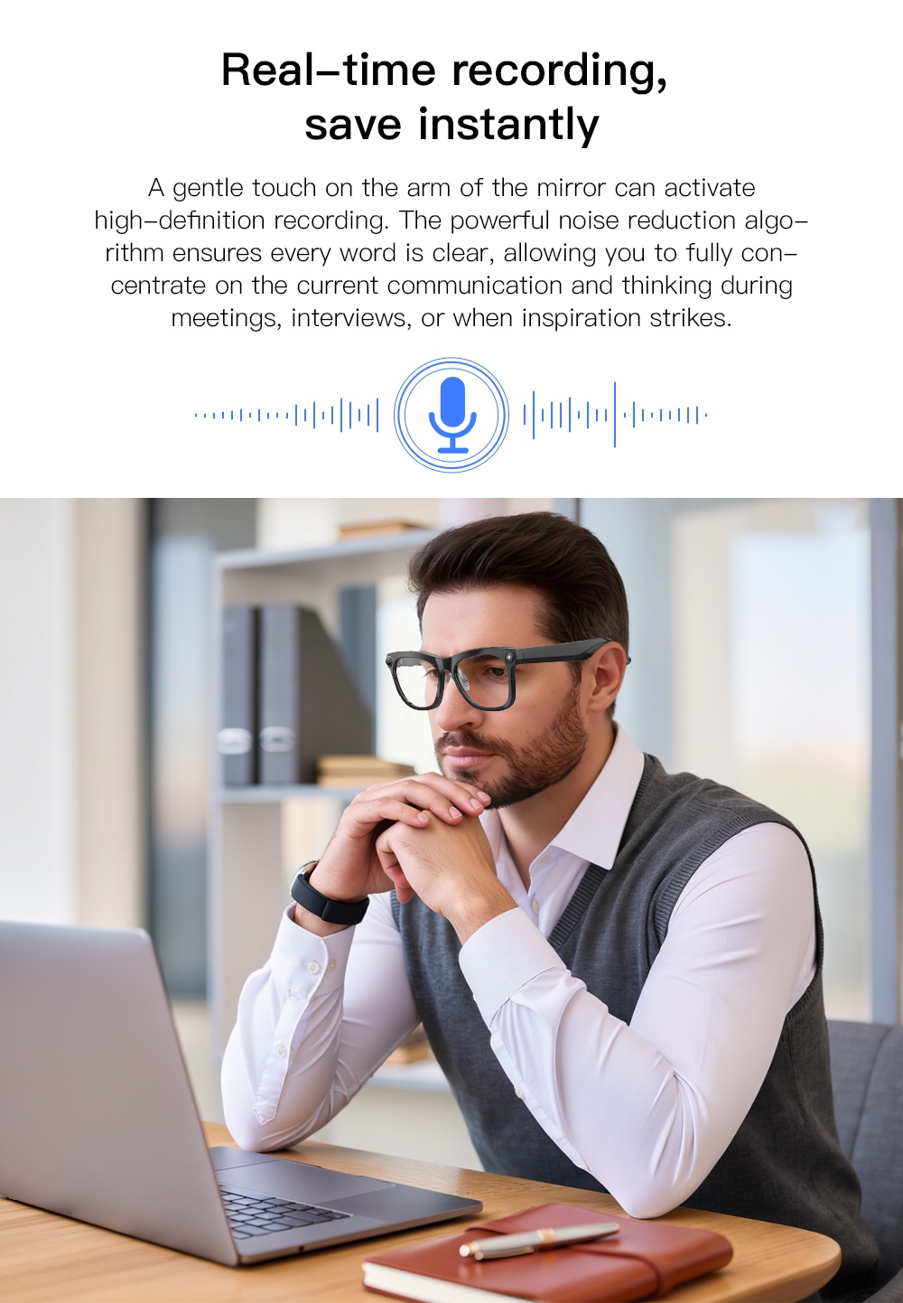 VALDUS 2026 New VIS02 Smart Glasses 800W HD Camera AI Translation Dual Microphone ENC Noise Reduction Smart Sunglasses-Shenzhen Shengye Technology Co.,Ltd