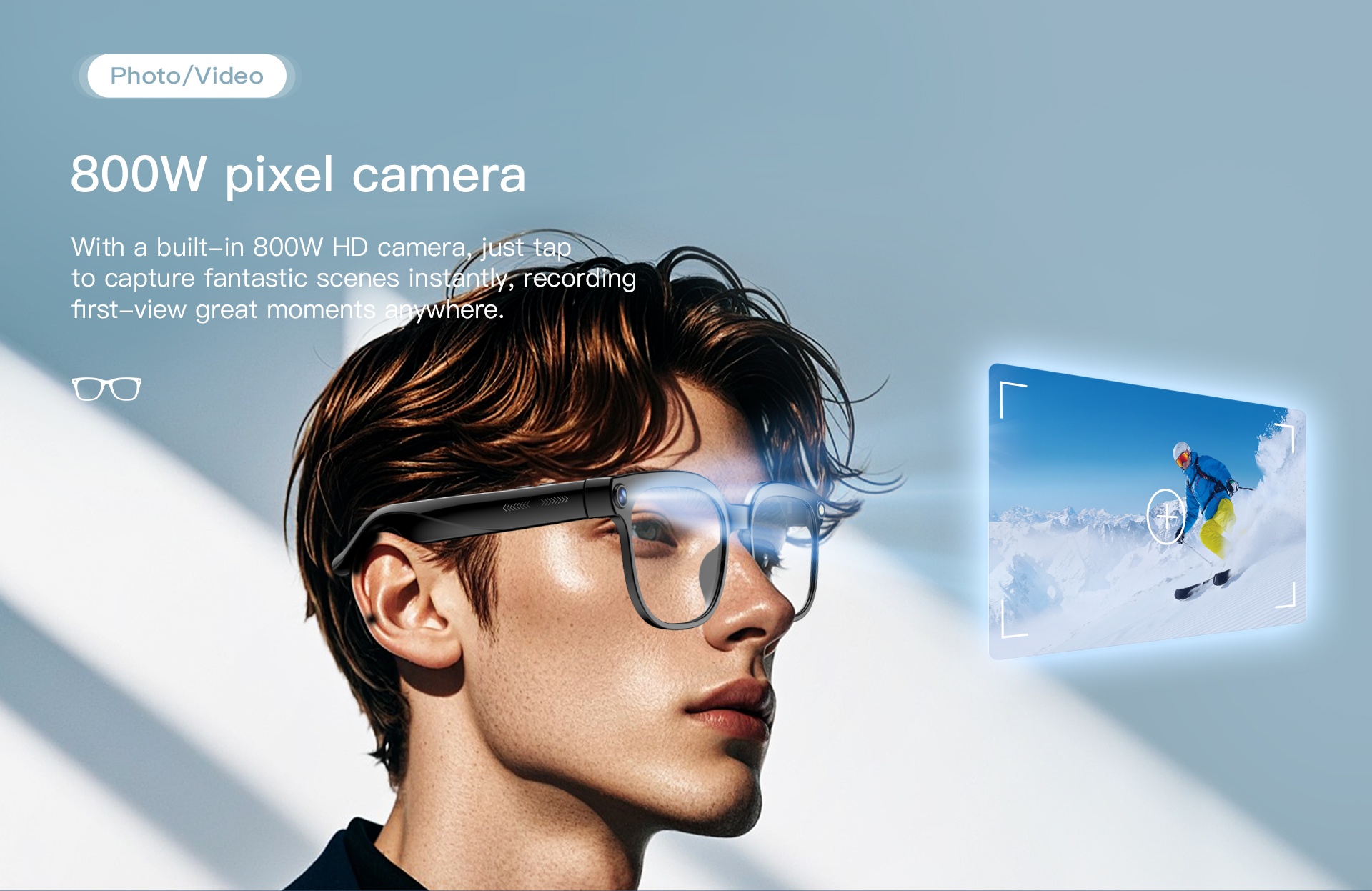 VALDUS 2026 VIS01 Waterproof Smart Glasses with Voice Bluetooth Calls, Recording AI Translation and Smart Photography Sunglasses-Shenzhen Shengye Technology Co.,Ltd