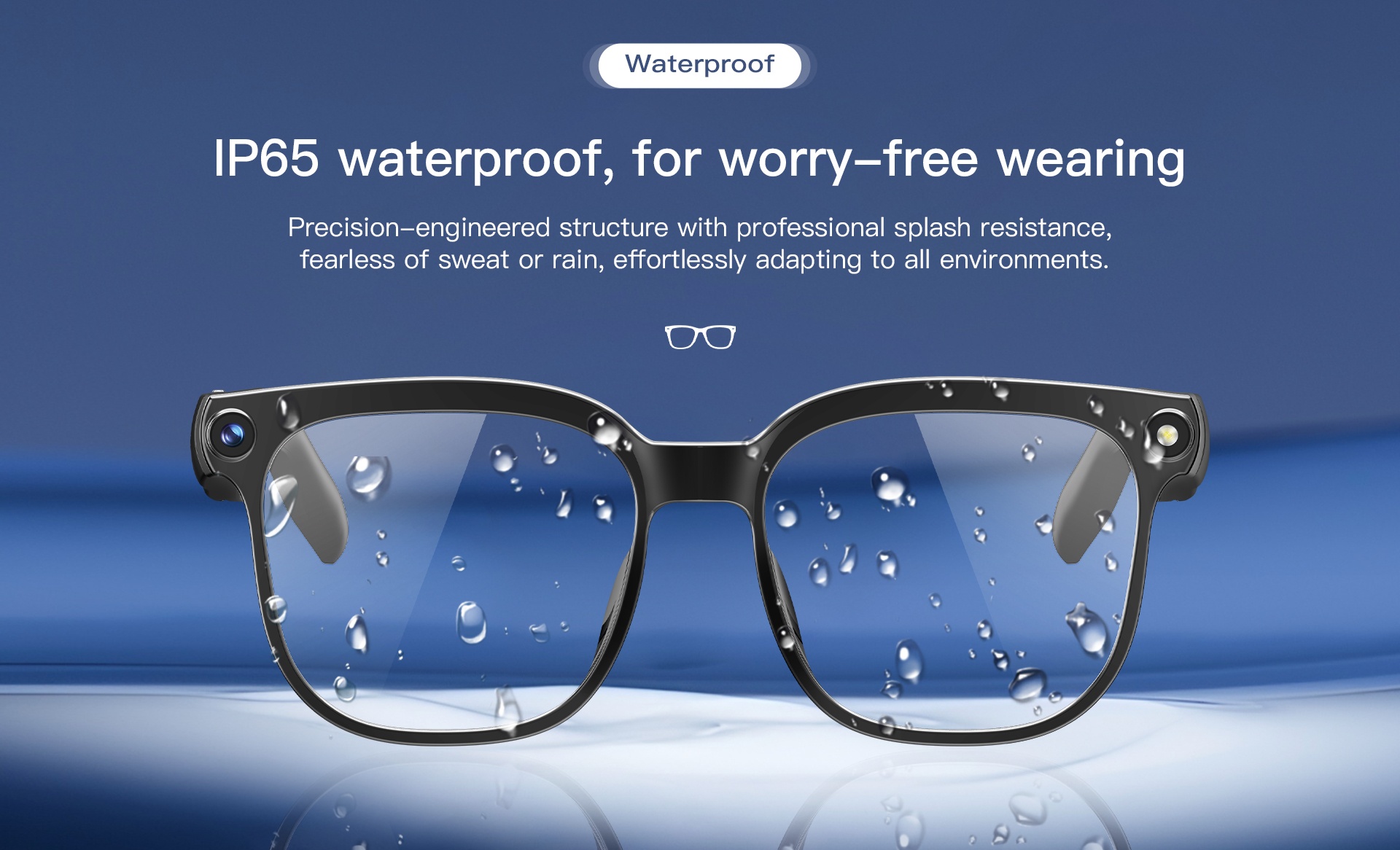 VALDUS 2026 VIS01 Waterproof Smart Glasses with Voice Bluetooth Calls, Recording AI Translation and Smart Photography Sunglasses-Shenzhen Shengye Technology Co.,Ltd