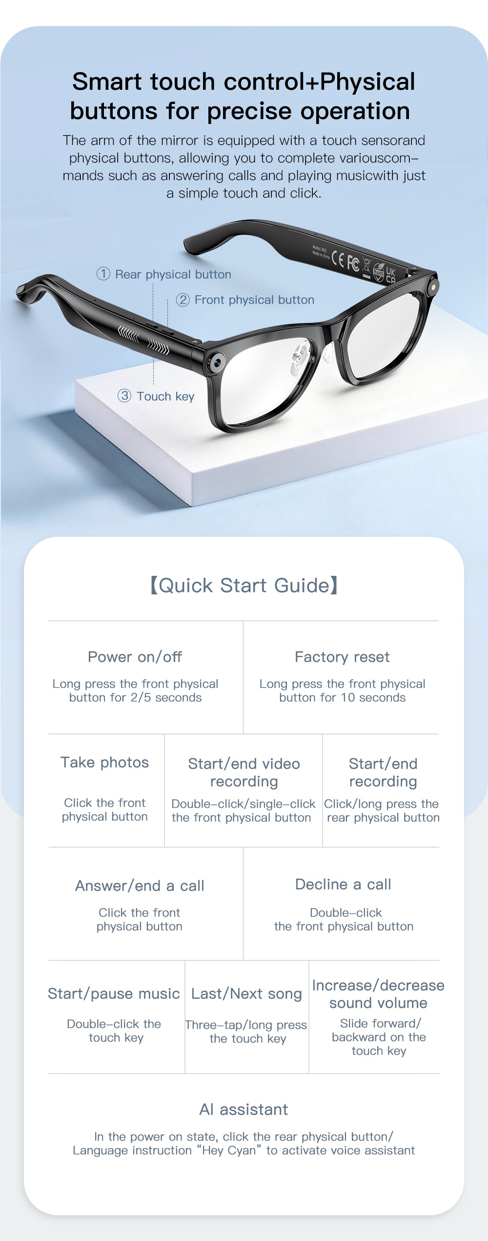 VALDUS 2026 New VIS02 Smart Glasses 800W HD Camera AI Translation Dual Microphone ENC Noise Reduction Smart Sunglasses-Shenzhen Shengye Technology Co.,Ltd