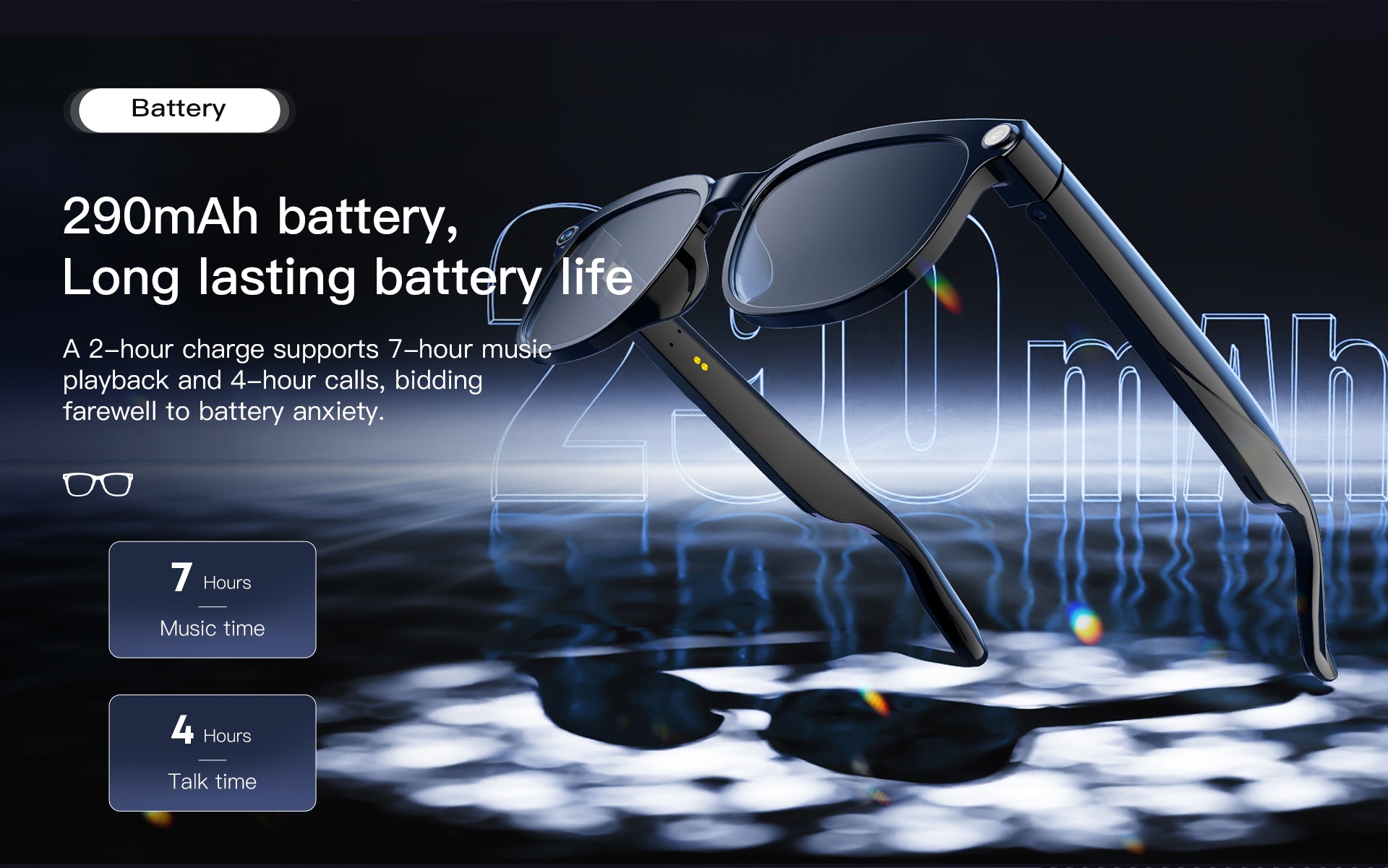VALDUS 2026 VIS01 Waterproof Smart Glasses with Voice Bluetooth Calls, Recording AI Translation and Smart Photography Sunglasses-Shenzhen Shengye Technology Co.,Ltd
