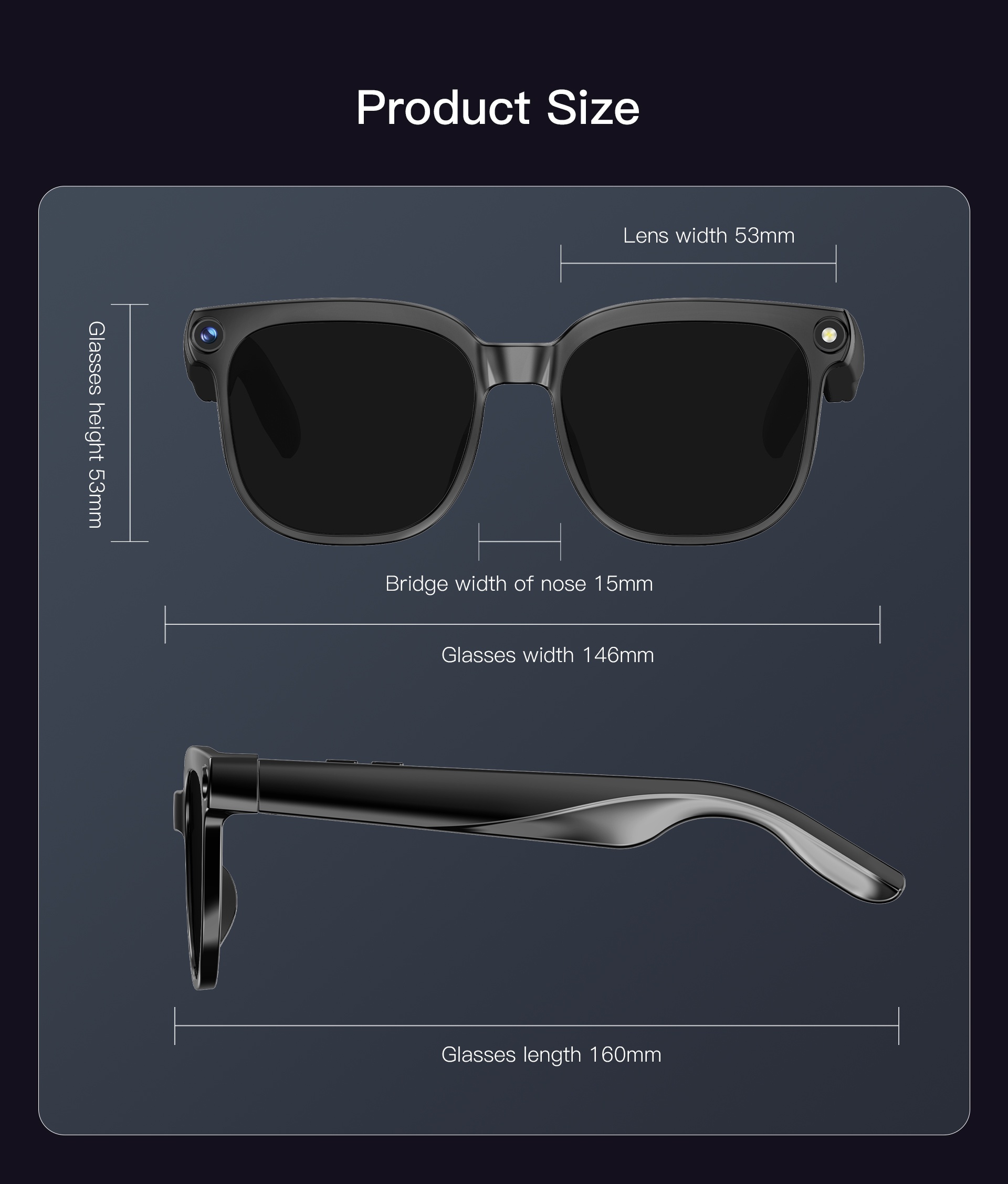 VALDUS 2026 VIS01 Waterproof Smart Glasses with Voice Bluetooth Calls, Recording AI Translation and Smart Photography Sunglasses-Shenzhen Shengye Technology Co.,Ltd
